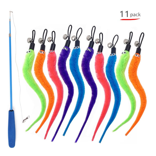 Retractable Cat Feather Toy